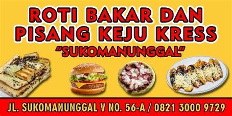 Daftar Harga Menu Delivery Roti Bakar Pisang Keju Kres Sukomanunggal