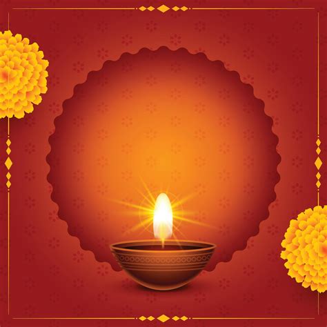 tradicional shubh diwali póster con imagen o texto espacio con