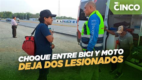 Choque Entre Bici Y Moto Deja Dos Lesionados