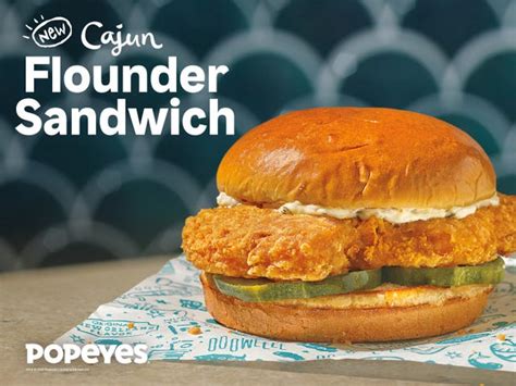 Popeyes Has Its First Fish Sandwich, The Cajun Flounder Sandwich