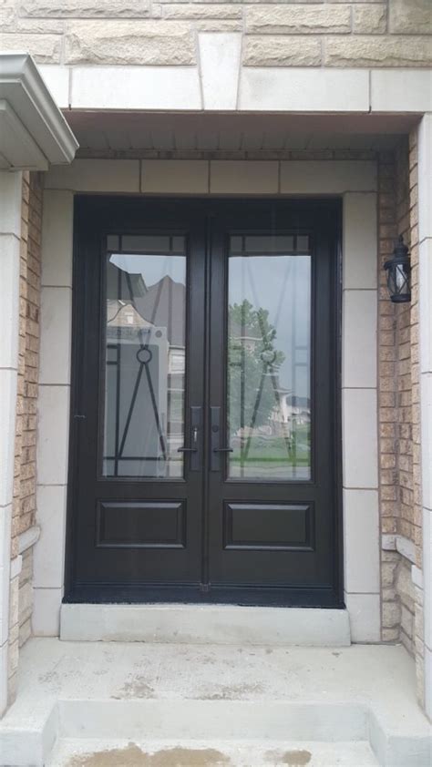 Fiberglass Front Entry Double Door Modern Doors