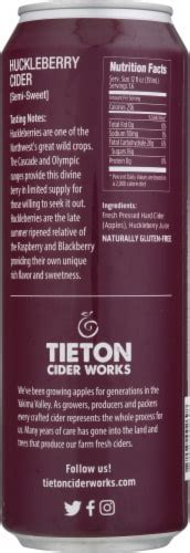 Tieton Cider Works Huckleberry Cider 19 2 Fl Oz Kroger