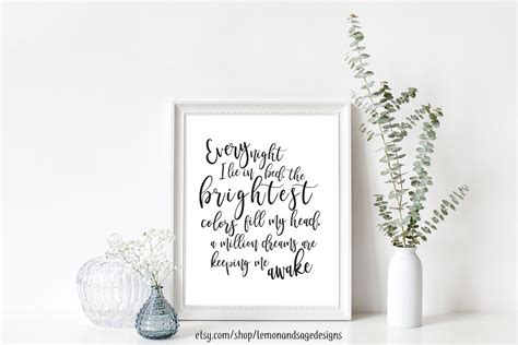 A Million Dreams Quote The Greatest Showman Lyrics Digital Etsy