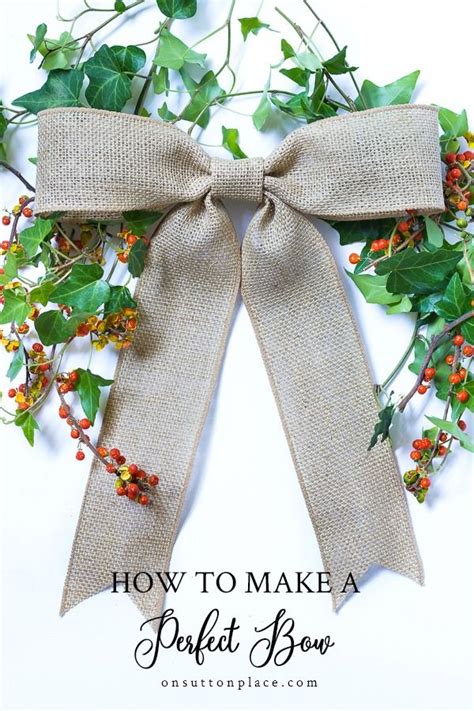 How To Make A Bow For A Wreath On Sutton Place How To Make Bows