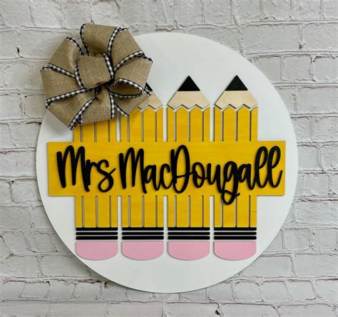 Personalized Teacher Door Hanger Etsy