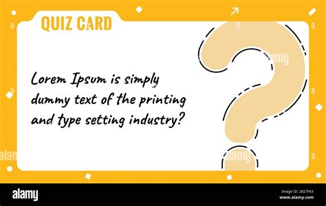 Quiz Card Question Mark Quiz Game Template Background Voting Team