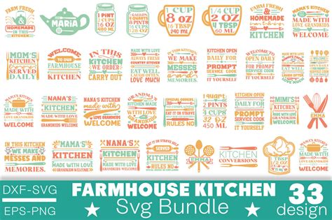 Farmhouse Kitchen Svg Bundle Graphic By DollarSmart Creative Fabrica