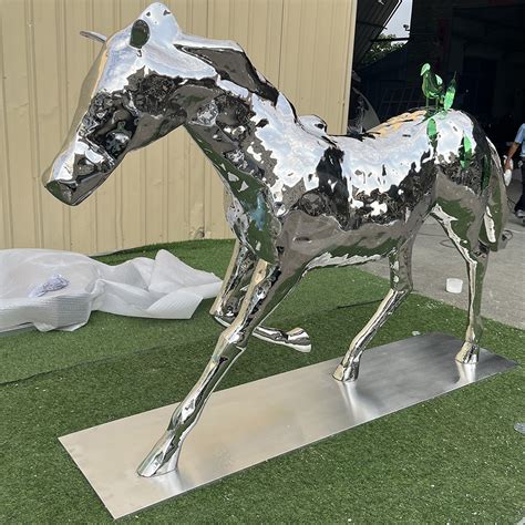 Outdoor Garden Decoration Big Metal Animal Horse Statue Life Size Running Horse Sculpture MP ...