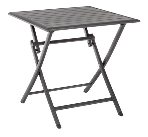 Mesa plegable de jardín negra Elin Antrac