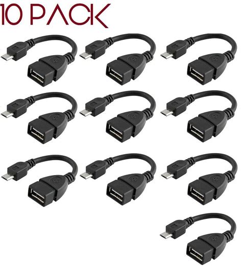 10pack Micro Usb Otg Cable Adapter Male To 20 Female For Android Tablet Phone Ebay