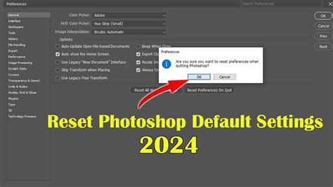 How To Reset Photoshop Reset Photoshop Default Settings 2024 YouTube