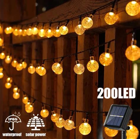 Luzes Da Corda Solar Ao Ar Livre Led Luzes Globo De Cristal Prova