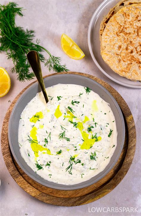 Easy Greek Tzatziki Sauce Low Carb Spark