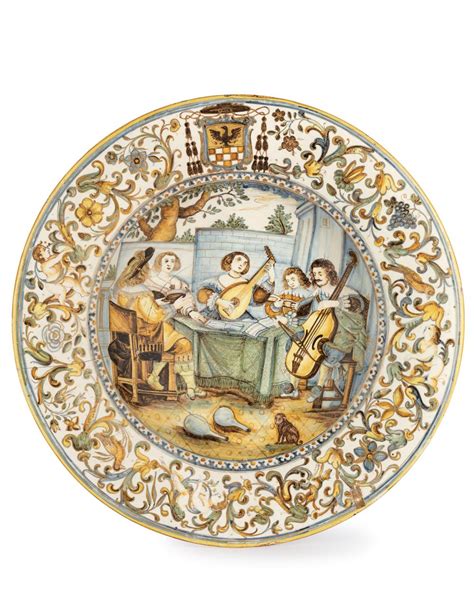 Sold Price Piatto Da Parata In Maiolica Policroma Bottega Di