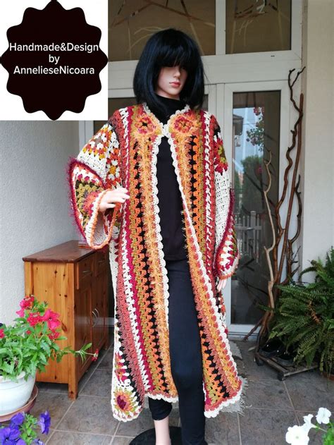 Hand Crochet Crochet Top Long Duster Cardigan Crochet Cardigan