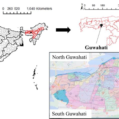 Case Study Location Guwahati City Guwahati Municipal Corporation Map