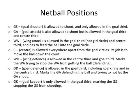 Netball Powerpoint