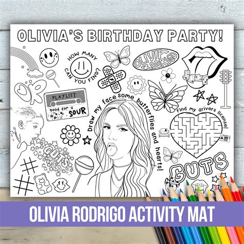 Olivia Rodrigo Coloring Pages 6