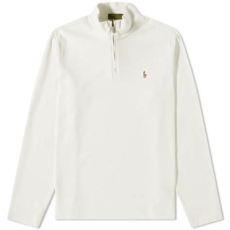 Polo Ralph Lauren Quarter Zip Sweat Chic Cream End Gb