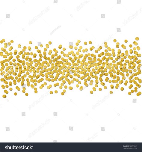 Bright Sparkle Confetti Border Gold Foil Stock Illustration 328770203 ...