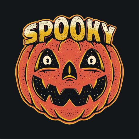 Premium Vector Spooky Pumpkin Illustration