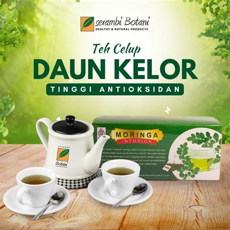 Jual Teh Celup Daun Kelor Moringa Infusion Turunkan Kolesterol Dan