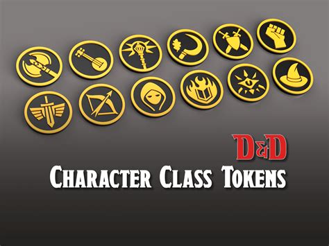 3d File Dnd Character Class Token Set Of 12・3d Printable Model To