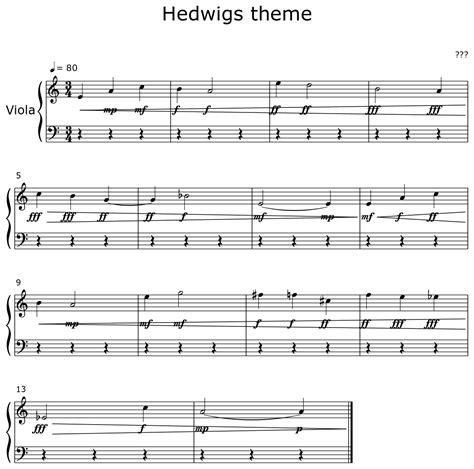 Hedwigs Theme Sheet Music For Viola