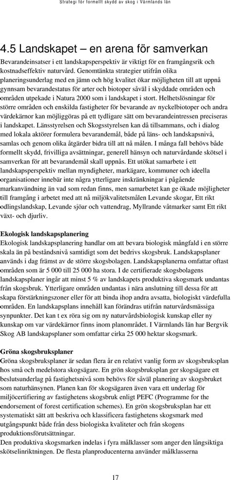 Strategi F R Formellt Skydd Av Skog I V Rmlands L N Naturreservat