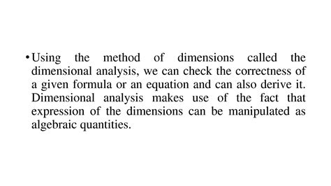 SOLUTION Uses Of Dimensional Analysis Studypool