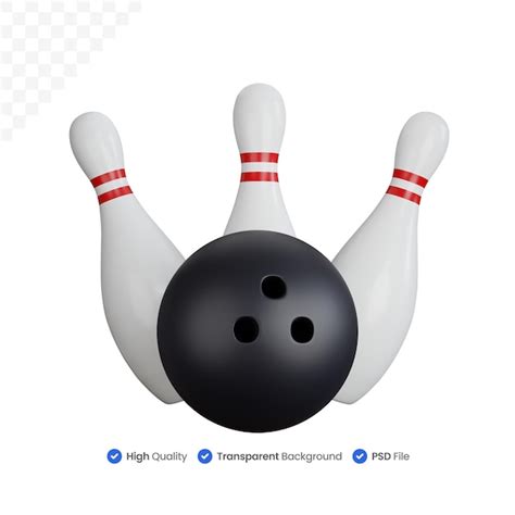 Premium Psd 3d Icon Illustration Bowling Ball Throw