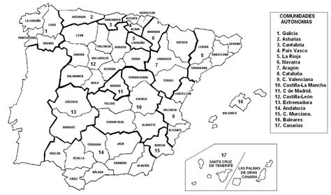 GEOGRAFÍA DE _________ESPAÑA (2016-2017): Mapa político de España