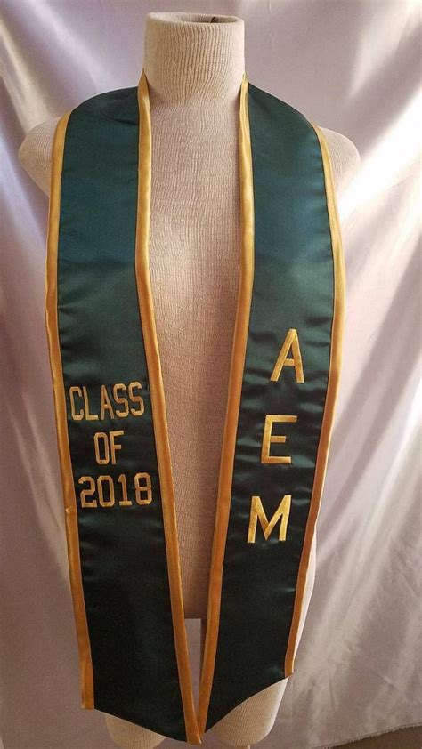 A Custom Satin Graduation Sash And Stoles Graduation Ts Etsy