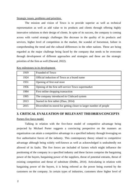 Strategic Management Of Tesco Analysis And Recommendations