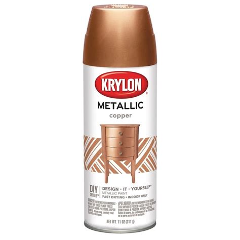 Krylon High Gloss Copper Metallic Spray Paint Net Wt 11 Oz In The