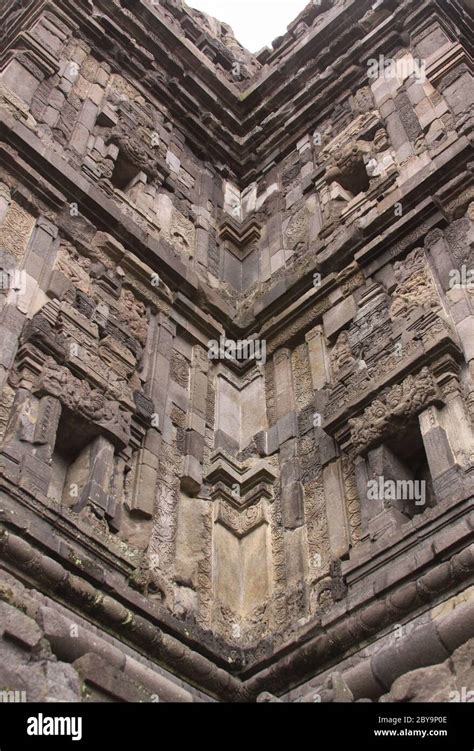 Stone Carved Detail At Famous Prambanan Hindu Temple Yogyakarta Java