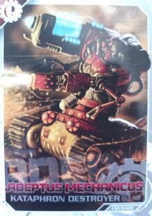 Game Card Adeptus Mechanicus Kataphron Destroyer Warhammer K Dark