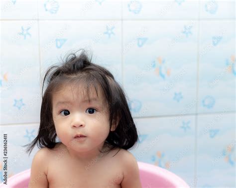 Asian Girl Bathing In Bathtub In Bathroom Stock Adobe Stock