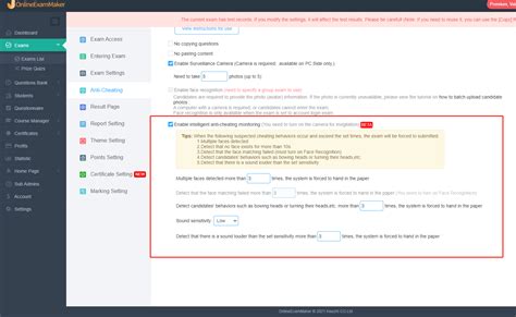 The Most Comprehensive Anti Cheating Function About Online Examination Software