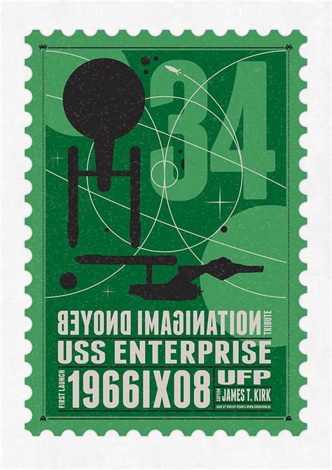 Starschips 34 Poststamp Uss Enterprise Digital Art Starschips 34