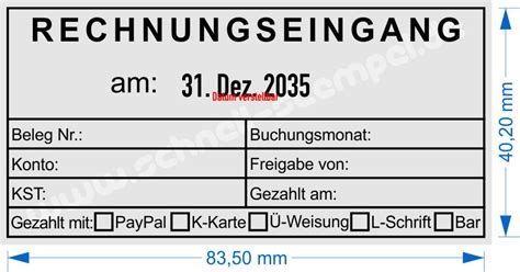 Rechnung ist geprüft und zur Zahlung freigegeben am durch