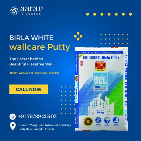 Birla White Wallcare Putty At 785 Bag Birla White Wall Putty In