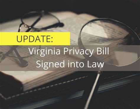 Update Virginia Privacy Bill Signed Into Law Klein Moynihan Turco