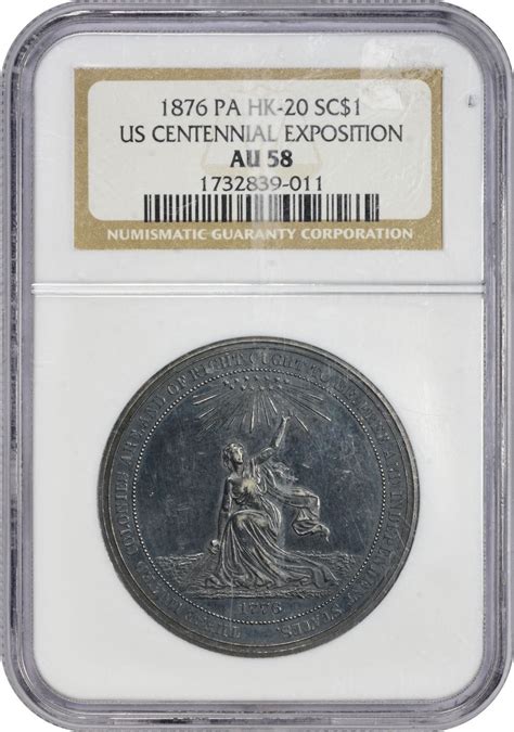 1876 Philadelphia Centennial So Called Dollar Pennsylvania