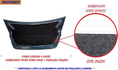 Forro Tampa Porta Mala Honda Civic 12 16 Grampos Fixação