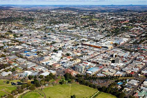 toowoomba city qld  aerial photography