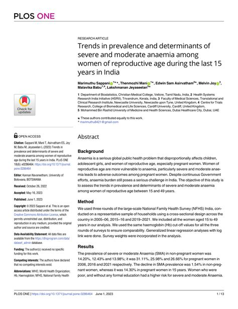 Pdf Trends In Prevalence And Determinants Of Severe And Moderate