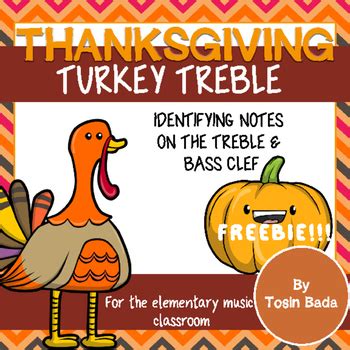 Thanksgiving Note Identification Treble And Bass Clef By Primarily Music