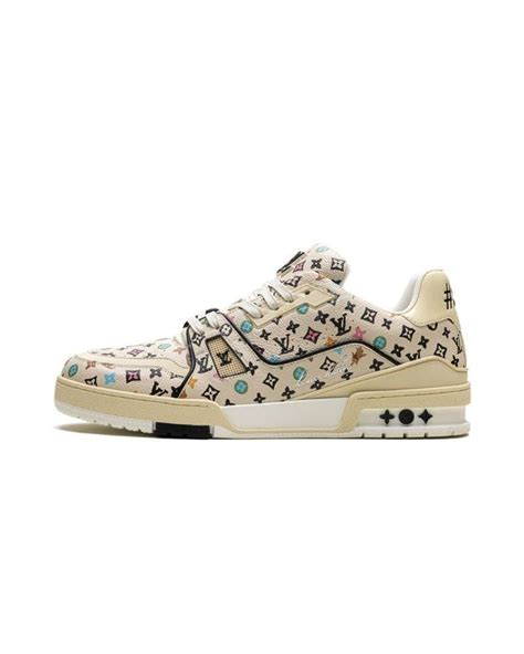 louis vuitton lv trainer  tyler  creator beige multicolor shoes