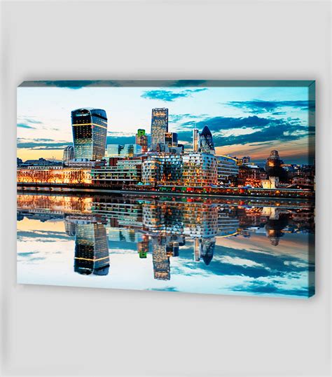 London Skyline Canvas Art Canvas Wall Art London Skyline Wall Etsy